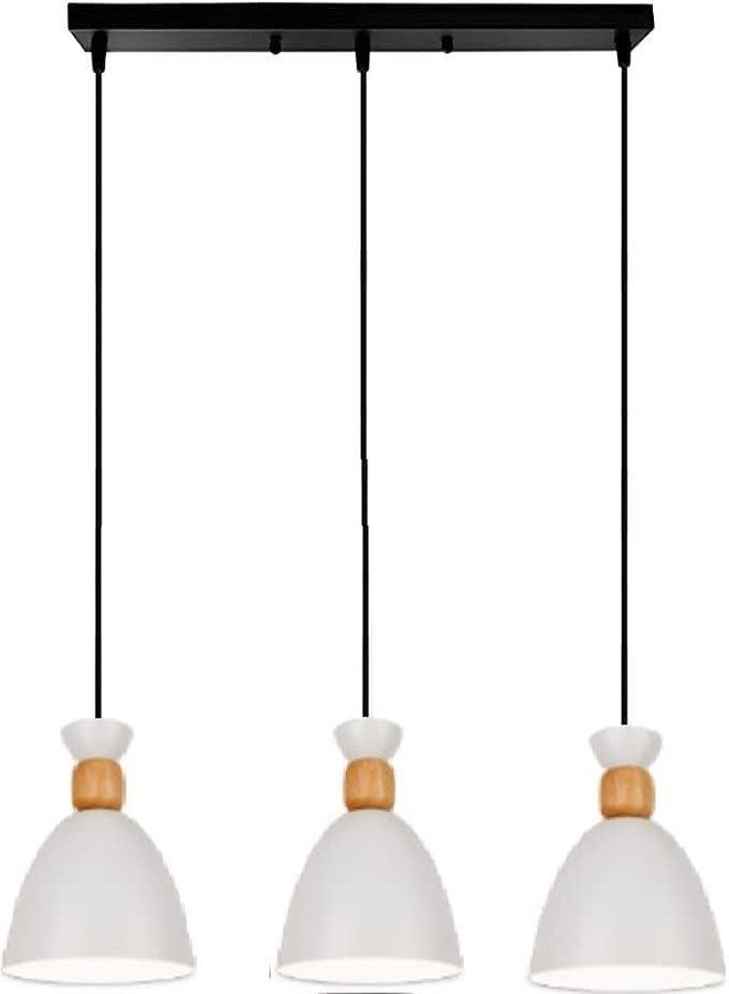kinis KIN-720 White Modern Cluster Pendant Lights Nordic Linear Cluster Hanging Light/Cluster Ceiling Light/Three Pendant Lamp to Décor Home/Living Room/Bedroom/Office/Dining/Cafe (with Bulb) - Image 3